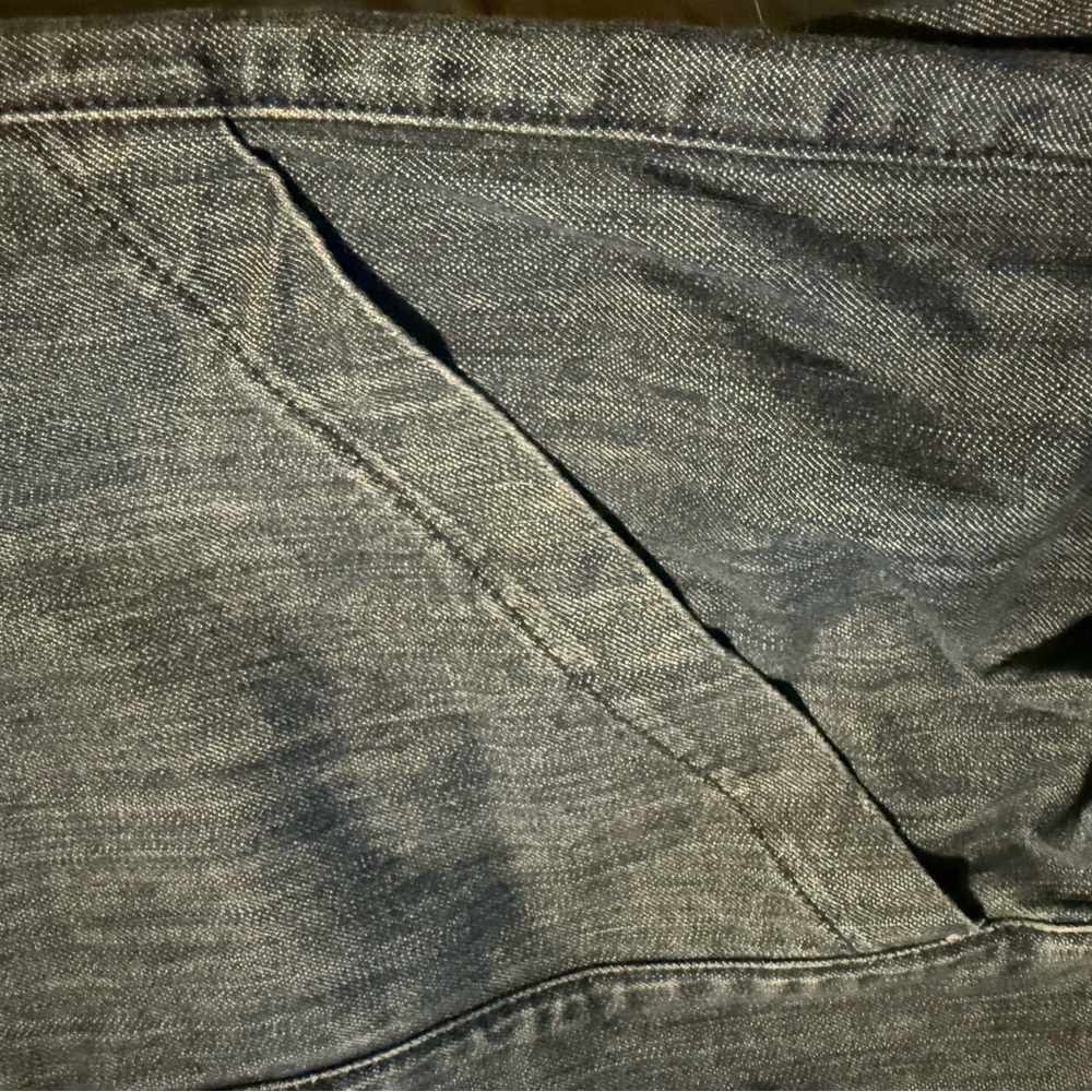 Elegant Blue/ Black Wide-Leg Women's Jeans by Lisa Bayne of Artful Home. Size XS - Picture 7 of 10